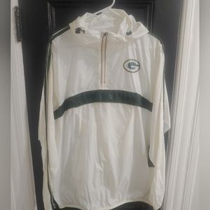 Green Bay Packers Windbreaker 1/4 zip Pullover Jacket BRAND NEW Men's